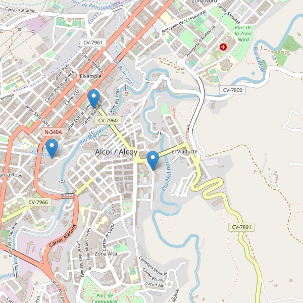 Thumbnail Mapa de hoteles en Alcoy