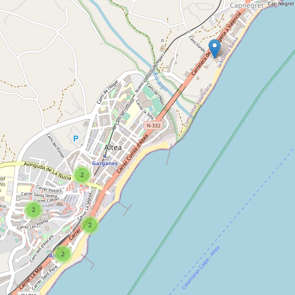 Thumbnail Mapa de hoteles en Altea