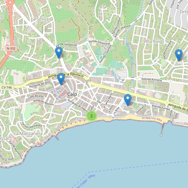 Thumbnail Mapa de hoteles en Calp