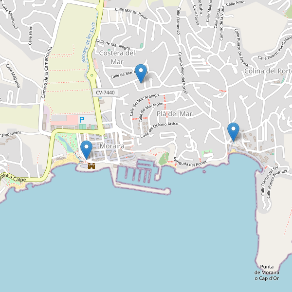 Thumbnail Mapa de hoteles en Moraira