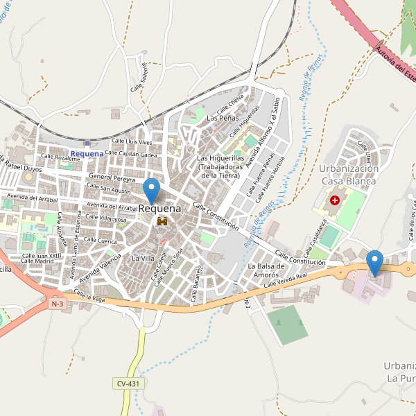 Thumbnail Mapa de hoteles en Requena