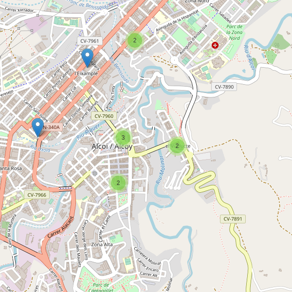 Mapa de iglesias en Alcoy Thumbnail