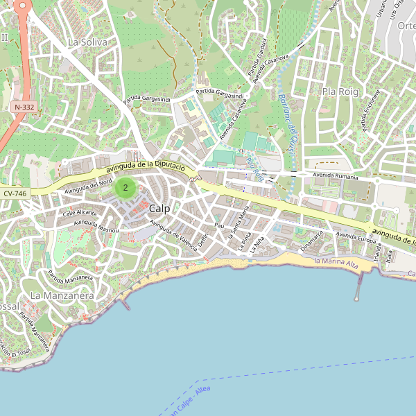 Mapa de iglesias en Calp Thumbnail