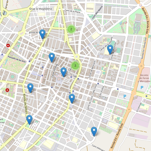 Mapa de iglesias en Castelló de la Plana Thumbnail