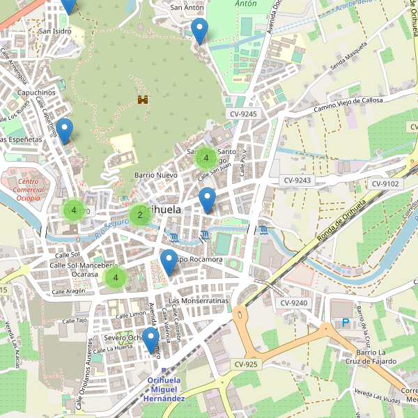 Mapa de iglesias en Orihuela Thumbnail