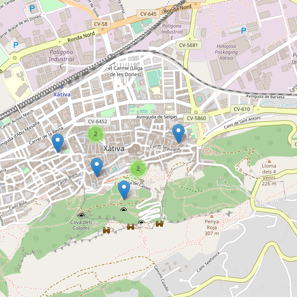 Mapa de iglesias en Xàtiva Thumbnail