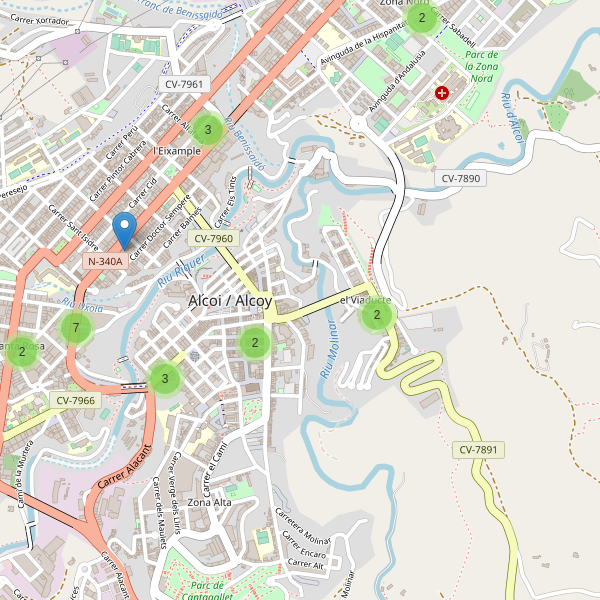 Thumbnail Mapa de restaurantes en Alcoy
