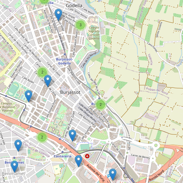 Thumbnail Mapa de restaurantes en Burjassot