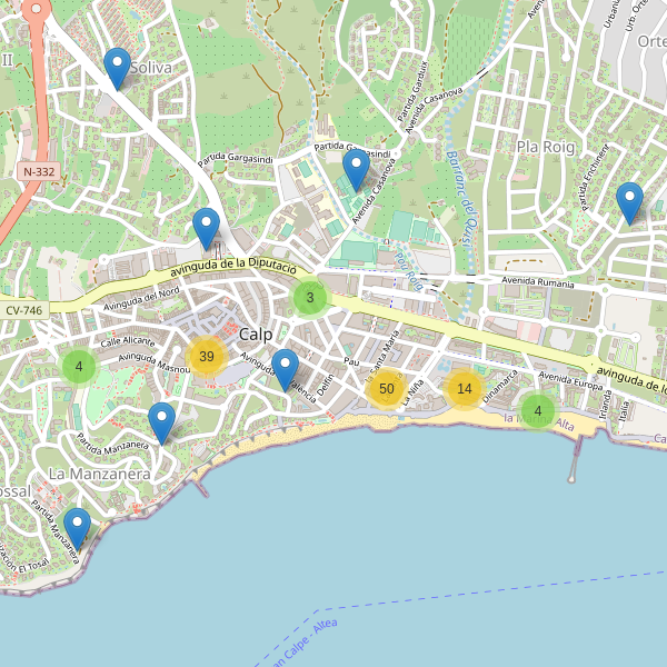 Thumbnail Mapa de restaurantes en Calp