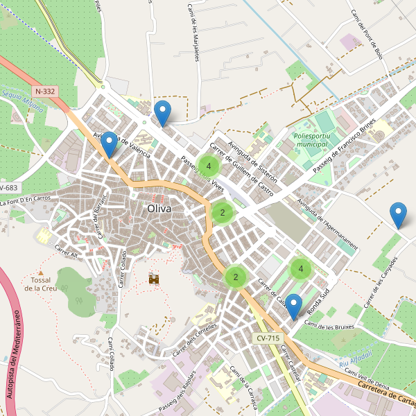 Thumbnail Mapa de restaurantes en Oliva