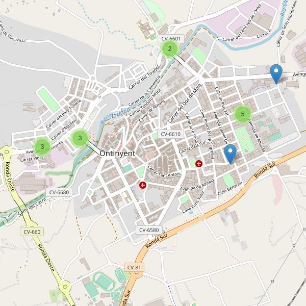 Thumbnail Mapa de restaurantes en Ontinyent