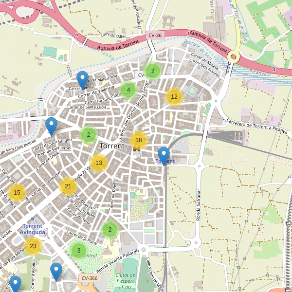 Thumbnail Mapa de restaurantes en Torrent (V)