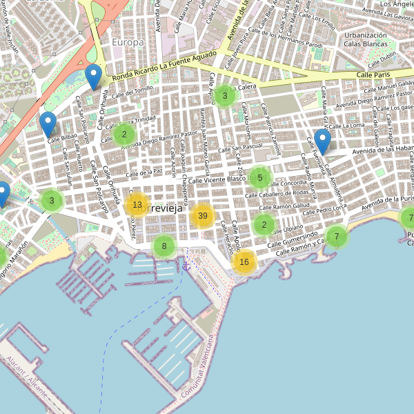 Thumbnail Mapa de restaurantes en Torrevieja
