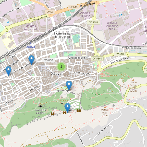 Thumbnail Mapa de restaurantes en Xàtiva