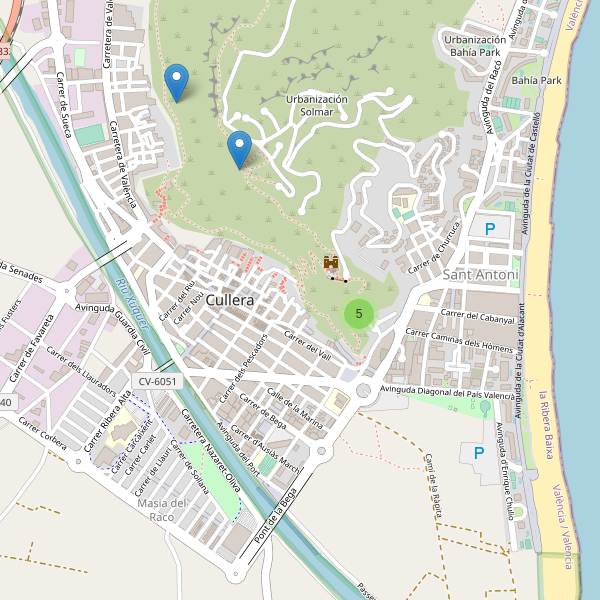 Mapa de sitios-arqueologicos en Cullera Thumbnail