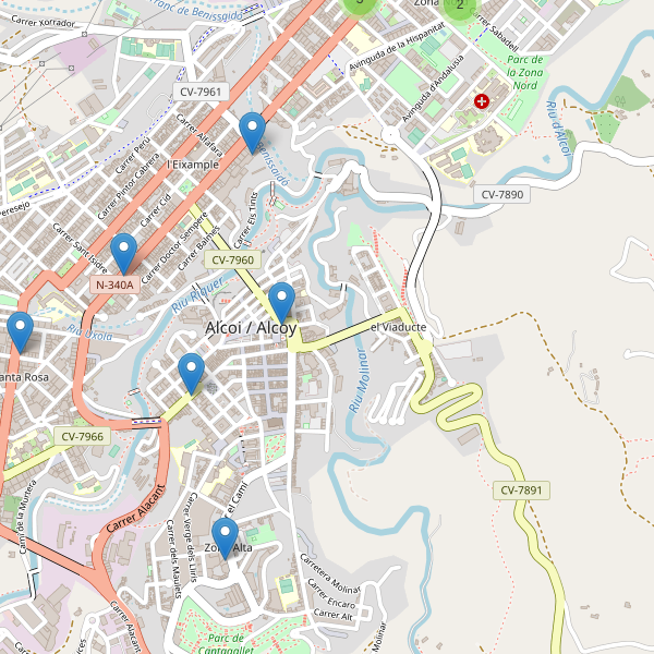 Thumbnail Mapa de supermercados en Alcoy