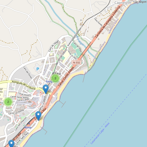 Thumbnail Mapa de supermercados en Altea
