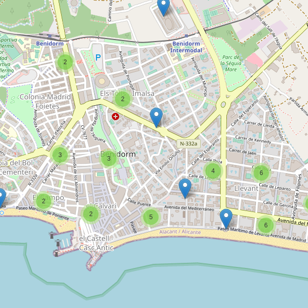 Thumbnail Mapa de supermercados en Benidorm