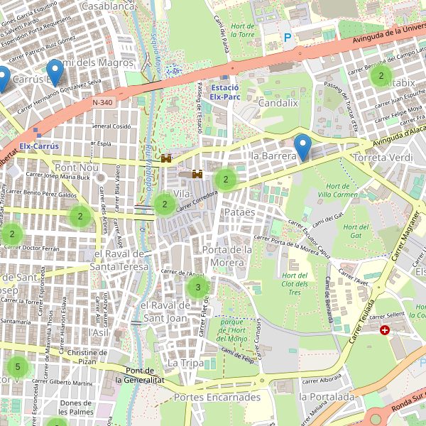 Thumbnail Mapa de supermercados en Elche