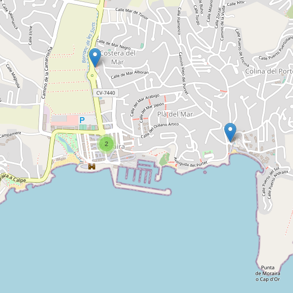 Thumbnail Mapa de supermercados en Moraira