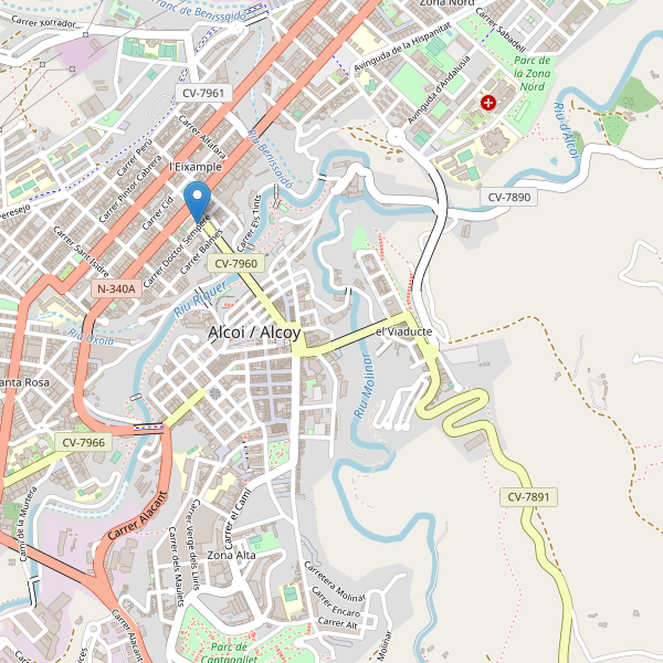 Mapa de taxi en Alcoy Thumbnail