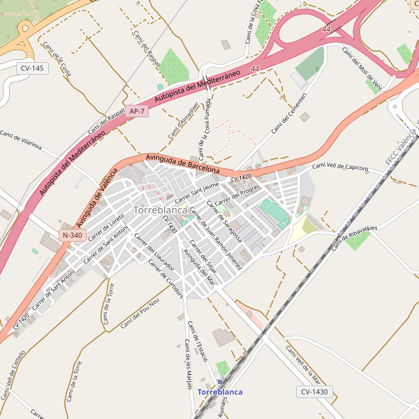 Mapa de taxi en Torreblanca Thumbnail