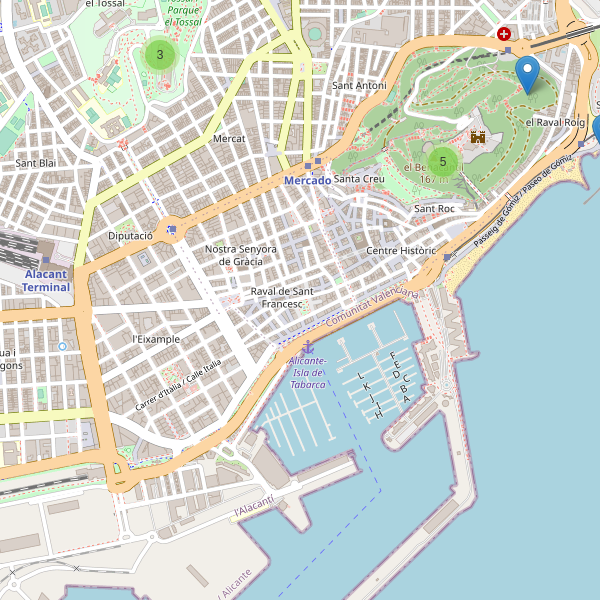 Mapa de vistas en Alicante Thumbnail
