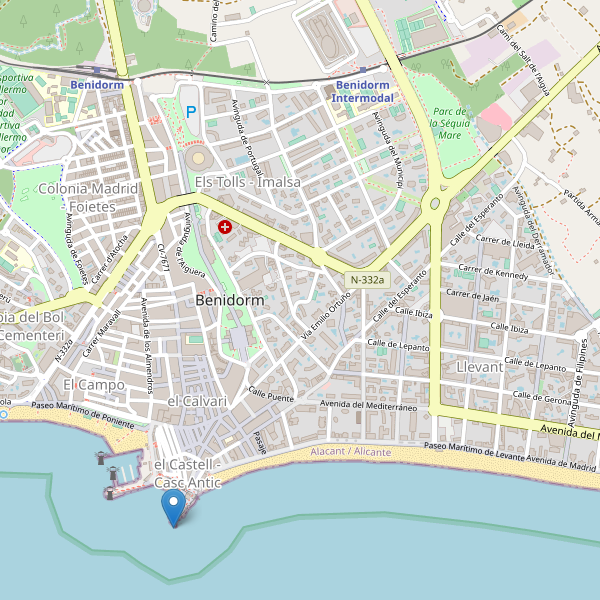 Mapa de vistas en Benidorm Thumbnail
