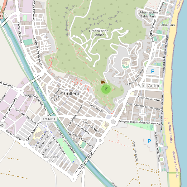Mapa de vistas en Cullera Thumbnail