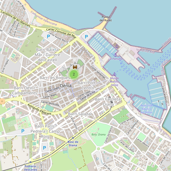 Mapa de vistas en Dénia Thumbnail