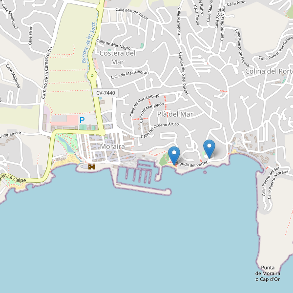 Mapa de vistas en Moraira Thumbnail