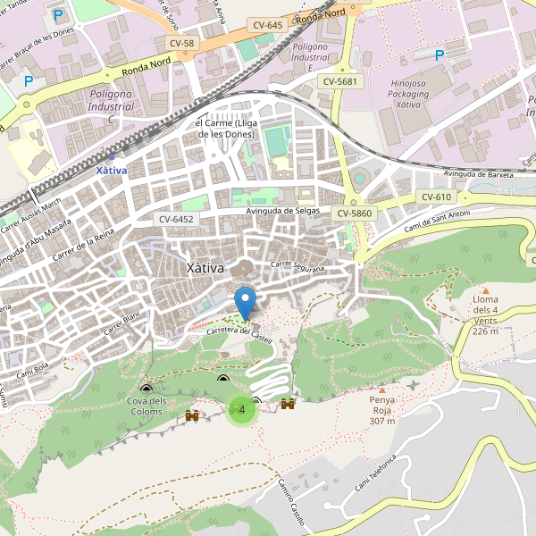 Mapa de vistas en Xàtiva Thumbnail